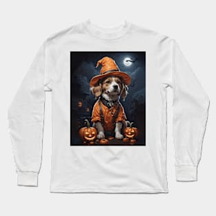 Halloween Pumpkin Dog Long Sleeve T-Shirt